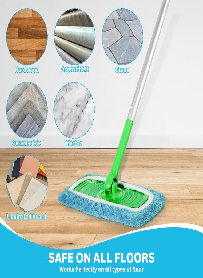 Vowanop Reusable Mop Pads Compatible with Swiffer Sweeper Mop, Microfiber Mop Pads for Wet & Dry Use, Swiffer Reusable Mop Pad Refill for Floor Cleaning, 6 Pack Blue - Image 4